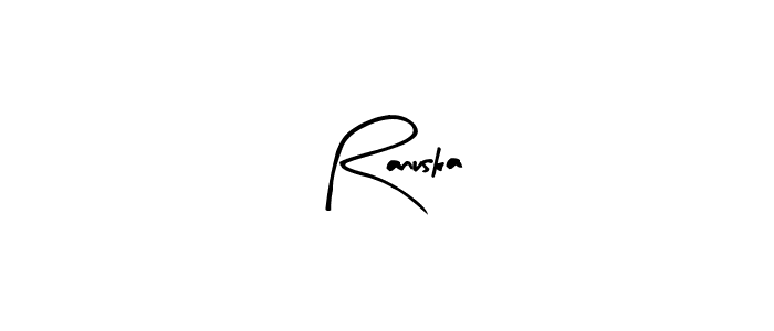 Similarly Arty Signature is the best handwritten signature design. Signature creator online .You can use it as an online autograph creator for name Ranuska. Ranuska signature style 8 images and pictures png