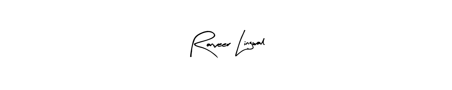 You should practise on your own different ways (Arty Signature) to write your name (Ranveer Lingwal) in signature. don't let someone else do it for you. Ranveer Lingwal signature style 8 images and pictures png