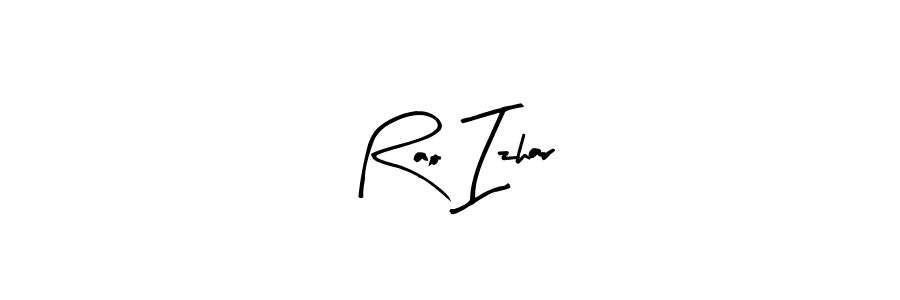 The best way (Arty Signature) to make a short signature is to pick only two or three words in your name. The name Rao Izhar include a total of six letters. For converting this name. Rao Izhar signature style 8 images and pictures png