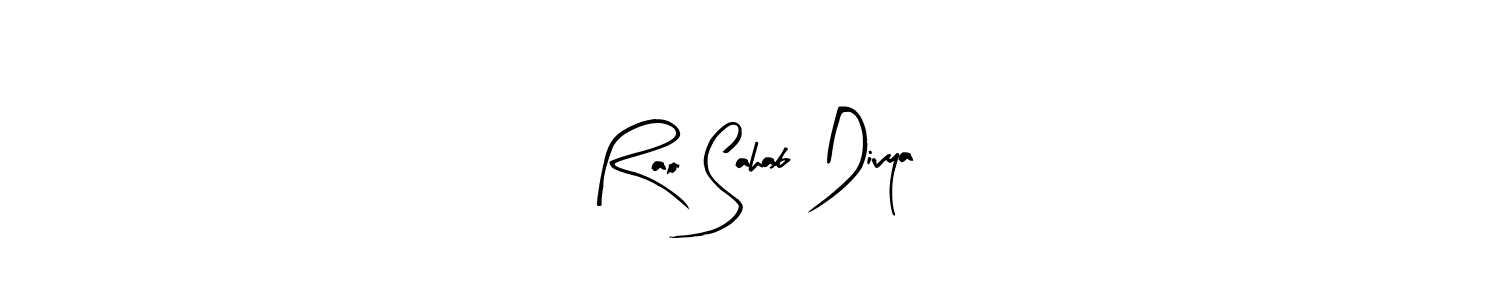 Make a beautiful signature design for name Rao Sahab Divya. Use this online signature maker to create a handwritten signature for free. Rao Sahab Divya signature style 8 images and pictures png