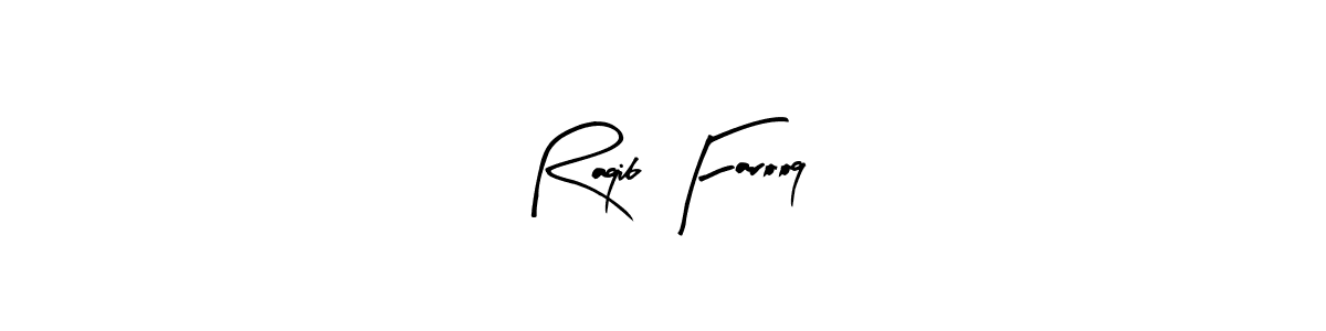 Use a signature maker to create a handwritten signature online. With this signature software, you can design (Arty Signature) your own signature for name Raqib Farooq. Raqib Farooq signature style 8 images and pictures png