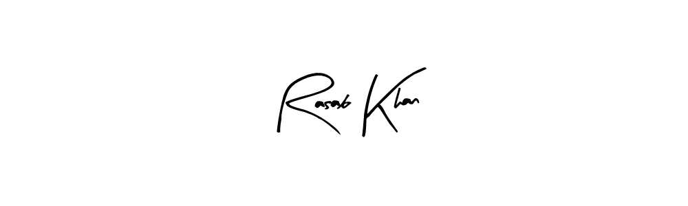 Make a beautiful signature design for name Rasab Khan. Use this online signature maker to create a handwritten signature for free. Rasab Khan signature style 8 images and pictures png