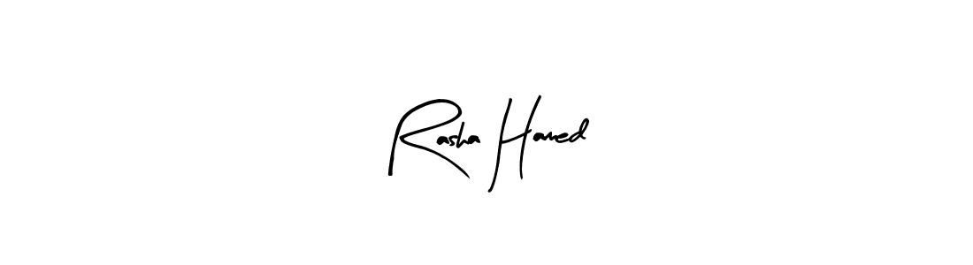 Make a short Rasha Hamed signature style. Manage your documents anywhere anytime using Arty Signature. Create and add eSignatures, submit forms, share and send files easily. Rasha Hamed signature style 8 images and pictures png