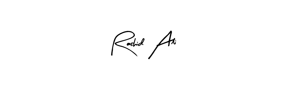 Create a beautiful signature design for name Rashid Ali. With this signature (Arty Signature) fonts, you can make a handwritten signature for free. Rashid Ali signature style 8 images and pictures png