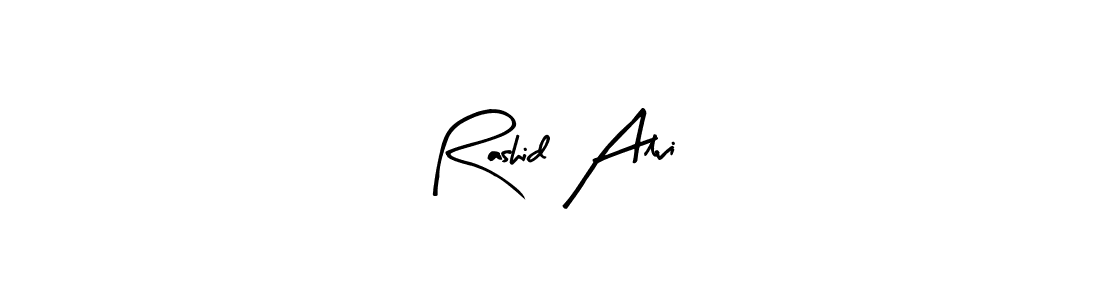 This is the best signature style for the Rashid Alvi name. Also you like these signature font (Arty Signature). Mix name signature. Rashid Alvi signature style 8 images and pictures png