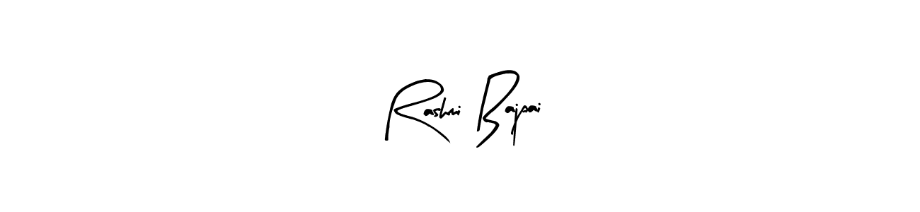 Similarly Arty Signature is the best handwritten signature design. Signature creator online .You can use it as an online autograph creator for name Rashmi Bajpai. Rashmi Bajpai signature style 8 images and pictures png