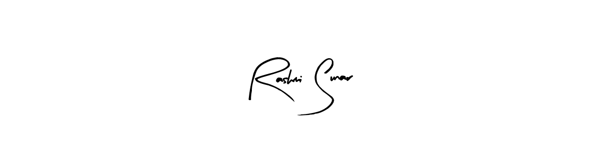 Similarly Arty Signature is the best handwritten signature design. Signature creator online .You can use it as an online autograph creator for name Rashmi Sunar. Rashmi Sunar signature style 8 images and pictures png