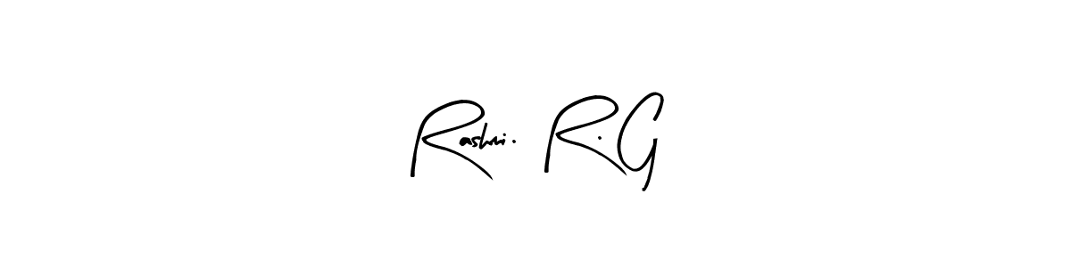 Similarly Arty Signature is the best handwritten signature design. Signature creator online .You can use it as an online autograph creator for name Rashmi. R. G. Rashmi. R. G signature style 8 images and pictures png