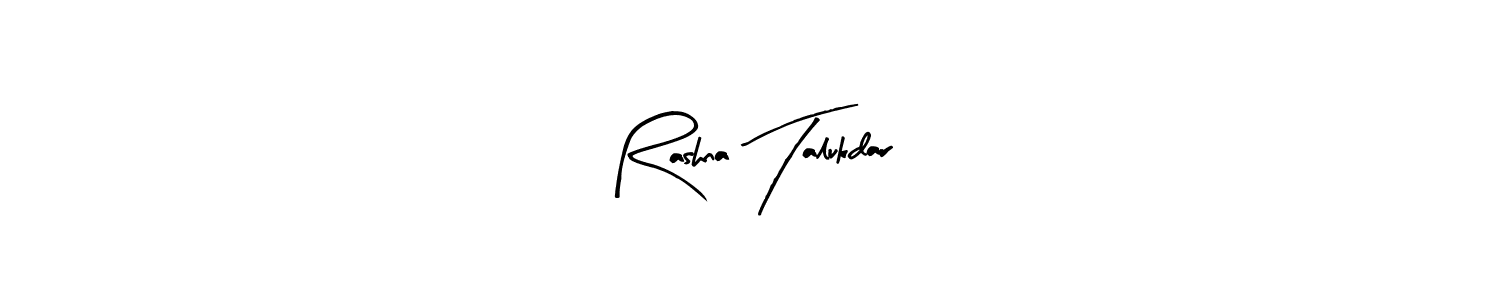 Similarly Arty Signature is the best handwritten signature design. Signature creator online .You can use it as an online autograph creator for name Rashna Talukdar. Rashna Talukdar signature style 8 images and pictures png