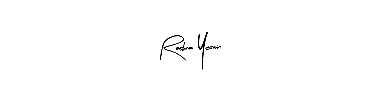 Make a beautiful signature design for name Rashna Yesmin. With this signature (Arty Signature) style, you can create a handwritten signature for free. Rashna Yesmin signature style 8 images and pictures png