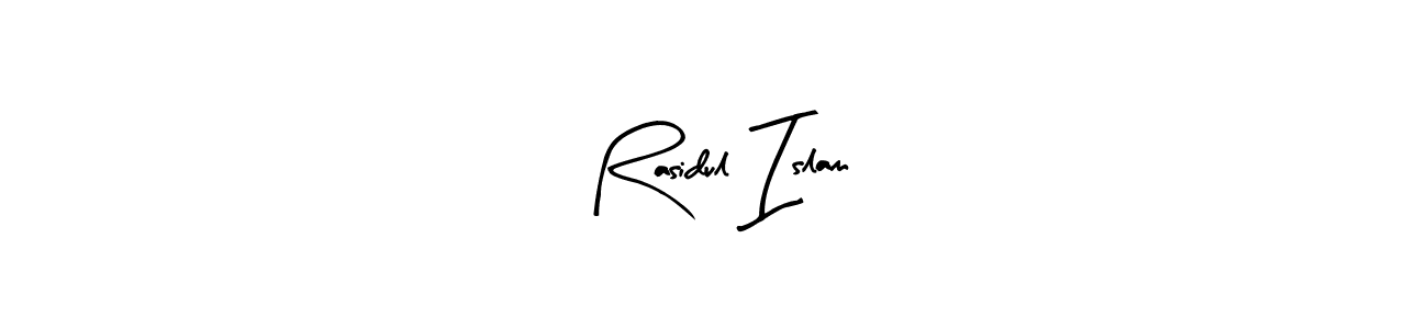 Arty Signature is a professional signature style that is perfect for those who want to add a touch of class to their signature. It is also a great choice for those who want to make their signature more unique. Get Rasidul Islam name to fancy signature for free. Rasidul Islam signature style 8 images and pictures png