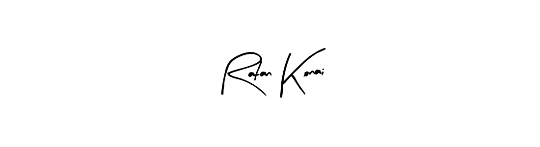 Similarly Arty Signature is the best handwritten signature design. Signature creator online .You can use it as an online autograph creator for name Ratan Konai. Ratan Konai signature style 8 images and pictures png