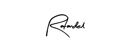 Personalize your online presence with Ratandel signature rendered in elegant Arty Signature font. Great for website footers and blogs. Ratandel signature style 8 images and pictures png