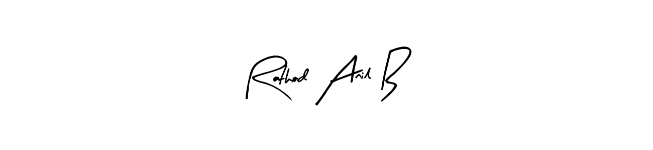 Rathod Anil B stylish signature style. Best Handwritten Sign (Arty Signature) for my name. Handwritten Signature Collection Ideas for my name Rathod Anil B. Rathod Anil B signature style 8 images and pictures png