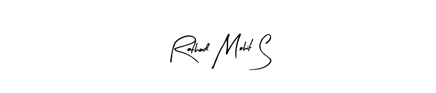 Similarly Arty Signature is the best handwritten signature design. Signature creator online .You can use it as an online autograph creator for name Rathod Mohit S. Rathod Mohit S signature style 8 images and pictures png