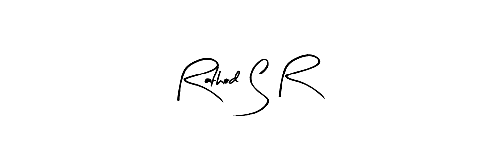 Design your own signature with our free online signature maker. With this signature software, you can create a handwritten (Arty Signature) signature for name Rathod S R. Rathod S R signature style 8 images and pictures png