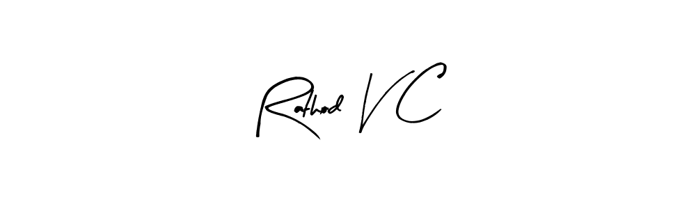 Here are the top 10 professional signature styles for the name Rathod V C. These are the best autograph styles you can use for your name. Rathod V C signature style 8 images and pictures png