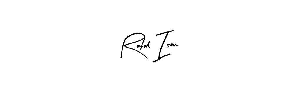 Create a beautiful signature design for name Ratul Isam. With this signature (Arty Signature) fonts, you can make a handwritten signature for free. Ratul Isam signature style 8 images and pictures png