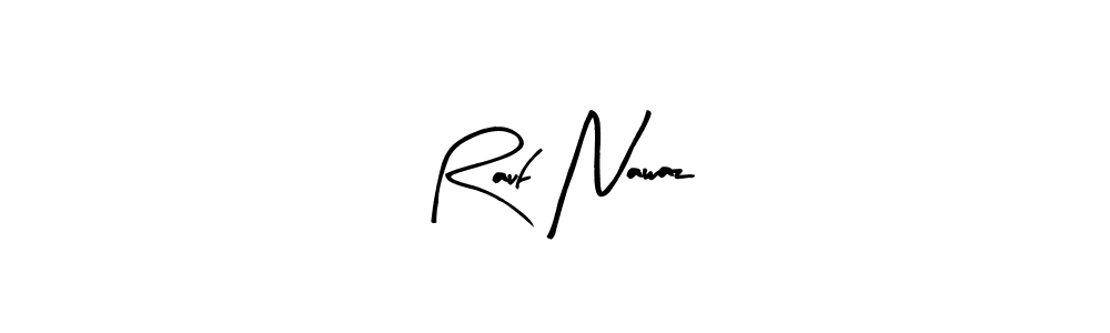 Use a signature maker to create a handwritten signature online. With this signature software, you can design (Arty Signature) your own signature for name Rauf Nawaz. Rauf Nawaz signature style 8 images and pictures png