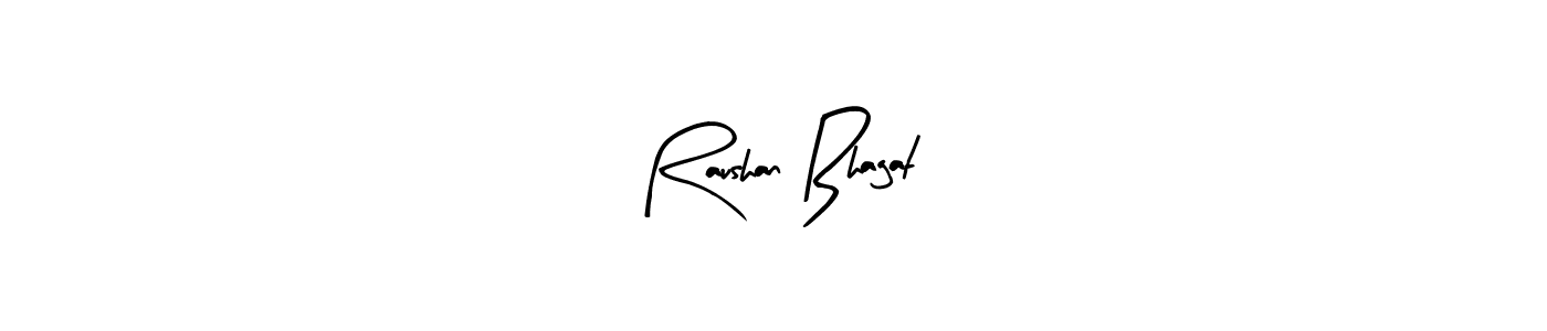 Create a beautiful signature design for name Raushan Bhagat. With this signature (Arty Signature) fonts, you can make a handwritten signature for free. Raushan Bhagat signature style 8 images and pictures png
