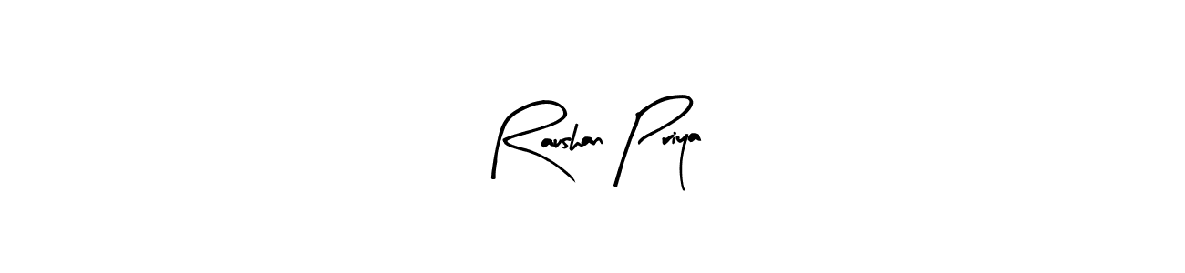 Use a signature maker to create a handwritten signature online. With this signature software, you can design (Arty Signature) your own signature for name Raushan Priya. Raushan Priya signature style 8 images and pictures png