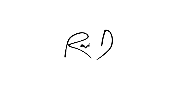 Similarly Arty Signature is the best handwritten signature design. Signature creator online .You can use it as an online autograph creator for name Ravi D. Ravi D signature style 8 images and pictures png
