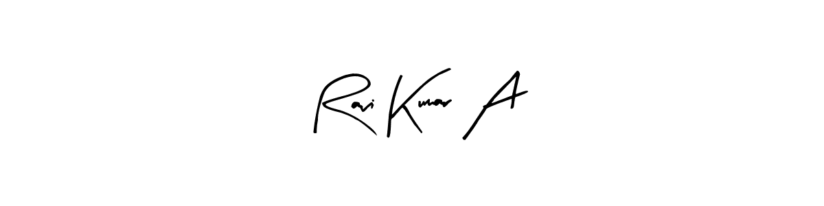 if you are searching for the best signature style for your name Ravi Kumar A. so please give up your signature search. here we have designed multiple signature styles  using Arty Signature. Ravi Kumar A signature style 8 images and pictures png