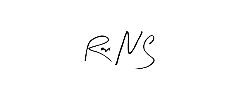 How to make Ravi N S name signature. Use Arty Signature style for creating short signs online. This is the latest handwritten sign. Ravi N S signature style 8 images and pictures png
