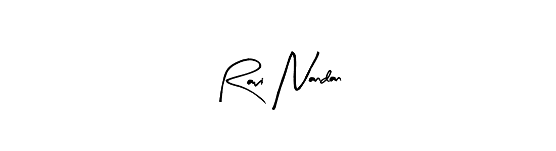 Design your own signature with our free online signature maker. With this signature software, you can create a handwritten (Arty Signature) signature for name Ravi Nandan. Ravi Nandan signature style 8 images and pictures png