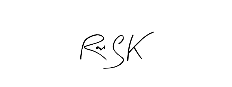 Create a beautiful signature design for name Ravi S K. With this signature (Arty Signature) fonts, you can make a handwritten signature for free. Ravi S K signature style 8 images and pictures png