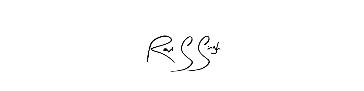 Arty Signature is a professional signature style that is perfect for those who want to add a touch of class to their signature. It is also a great choice for those who want to make their signature more unique. Get Ravi S Singh name to fancy signature for free. Ravi S Singh signature style 8 images and pictures png