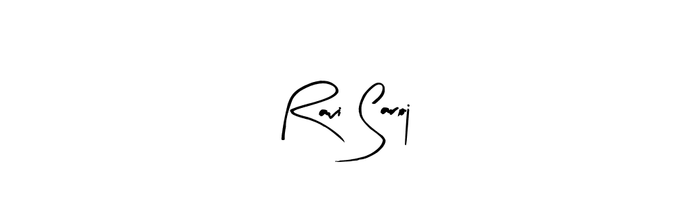 Use a signature maker to create a handwritten signature online. With this signature software, you can design (Arty Signature) your own signature for name Ravi Saroj. Ravi Saroj signature style 8 images and pictures png