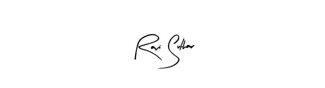 Arty Signature is a professional signature style that is perfect for those who want to add a touch of class to their signature. It is also a great choice for those who want to make their signature more unique. Get Ravi Suthar name to fancy signature for free. Ravi Suthar signature style 8 images and pictures png