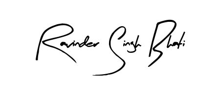 Similarly Arty Signature is the best handwritten signature design. Signature creator online. You can use it as an online autograph creator for name Ravinder Singh Bhati. Ravinder Singh Bhati signature style 8 images and pictures png