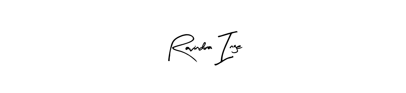 Arty Signature is a professional signature style that is perfect for those who want to add a touch of class to their signature. It is also a great choice for those who want to make their signature more unique. Get Ravindra Inge name to fancy signature for free. Ravindra Inge signature style 8 images and pictures png