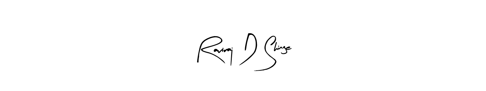 Arty Signature is a professional signature style that is perfect for those who want to add a touch of class to their signature. It is also a great choice for those who want to make their signature more unique. Get Raviraj D Shinge name to fancy signature for free. Raviraj D Shinge signature style 8 images and pictures png