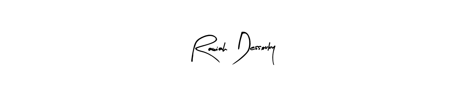 Make a beautiful signature design for name Rawiah Dessouky. With this signature (Arty Signature) style, you can create a handwritten signature for free. Rawiah Dessouky signature style 8 images and pictures png