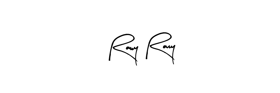 How to make Rawy Ramy name signature. Use Arty Signature style for creating short signs online. This is the latest handwritten sign. Rawy Ramy signature style 8 images and pictures png