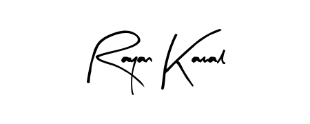 This is the best signature style for the Rayan Kamal name. Also you like these signature font (Arty Signature). Mix name signature. Rayan Kamal signature style 8 images and pictures png