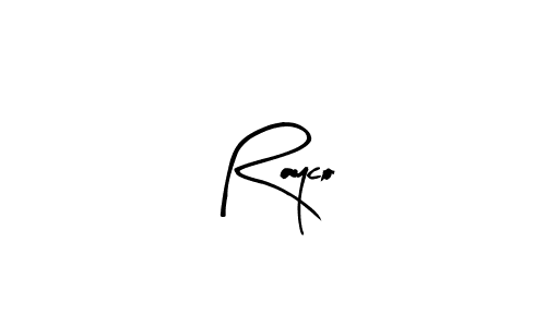 Design your own signature with our free online signature maker. With this signature software, you can create a handwritten (Arty Signature) signature for name Rayco. Rayco signature style 8 images and pictures png