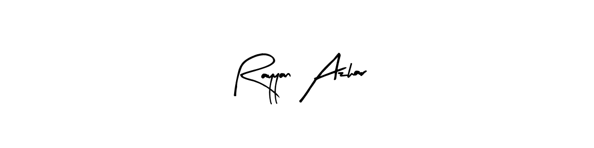 Design your own signature with our free online signature maker. With this signature software, you can create a handwritten (Arty Signature) signature for name Rayyan Azhar. Rayyan Azhar signature style 8 images and pictures png