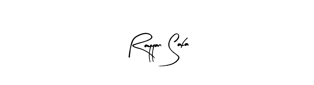 Design your own signature with our free online signature maker. With this signature software, you can create a handwritten (Arty Signature) signature for name Rayyan Safa. Rayyan Safa signature style 8 images and pictures png