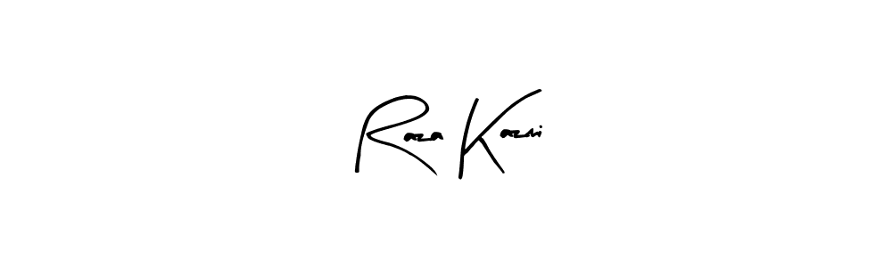 Make a beautiful signature design for name Raza Kazmi. Use this online signature maker to create a handwritten signature for free. Raza Kazmi signature style 8 images and pictures png