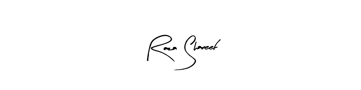 Arty Signature is a professional signature style that is perfect for those who want to add a touch of class to their signature. It is also a great choice for those who want to make their signature more unique. Get Raza Shareef name to fancy signature for free. Raza Shareef signature style 8 images and pictures png