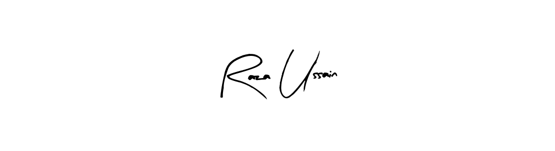 Similarly Arty Signature is the best handwritten signature design. Signature creator online .You can use it as an online autograph creator for name Raza Ussain. Raza Ussain signature style 8 images and pictures png