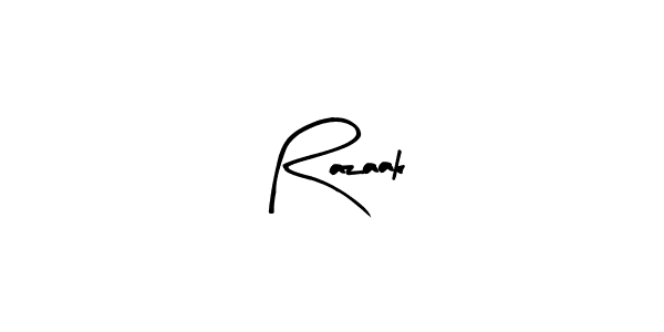 Razaak stylish signature style. Best Handwritten Sign (Arty Signature) for my name. Handwritten Signature Collection Ideas for my name Razaak. Razaak signature style 8 images and pictures png