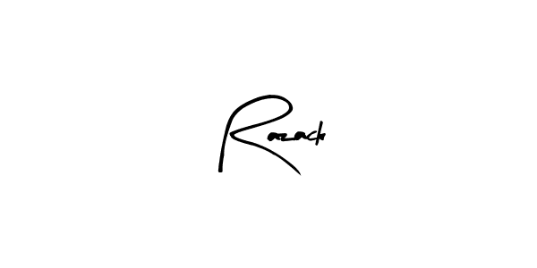 Create a beautiful signature design for name Razack. With this signature (Arty Signature) fonts, you can make a handwritten signature for free. Razack signature style 8 images and pictures png