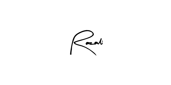 Make a beautiful signature design for name Razali. With this signature (Arty Signature) style, you can create a handwritten signature for free. Razali signature style 8 images and pictures png