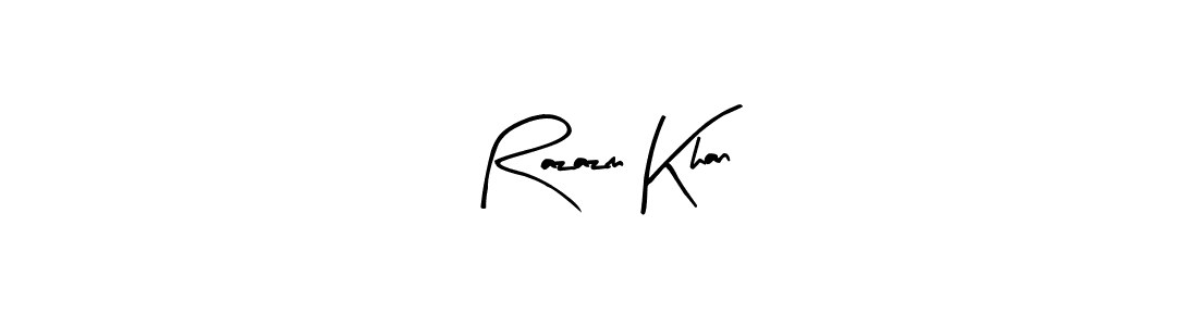 Use a signature maker to create a handwritten signature online. With this signature software, you can design (Arty Signature) your own signature for name Razazm Khan. Razazm Khan signature style 8 images and pictures png
