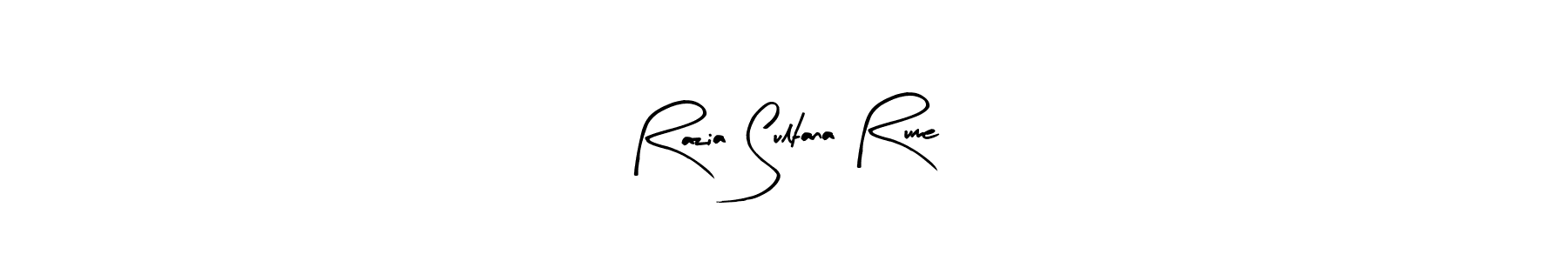 Similarly Arty Signature is the best handwritten signature design. Signature creator online .You can use it as an online autograph creator for name Razia Sultana Rume. Razia Sultana Rume signature style 8 images and pictures png